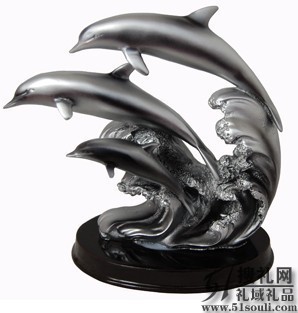 海豚樹脂工藝品 廣州禮域禮品公司，工藝禮品定制首選品牌